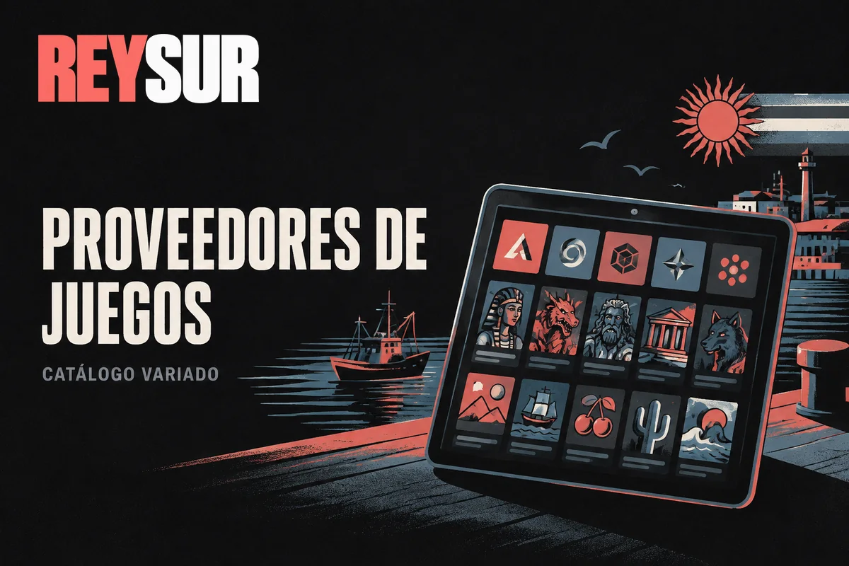 Tablet con directorio simulado de estudios y juegos