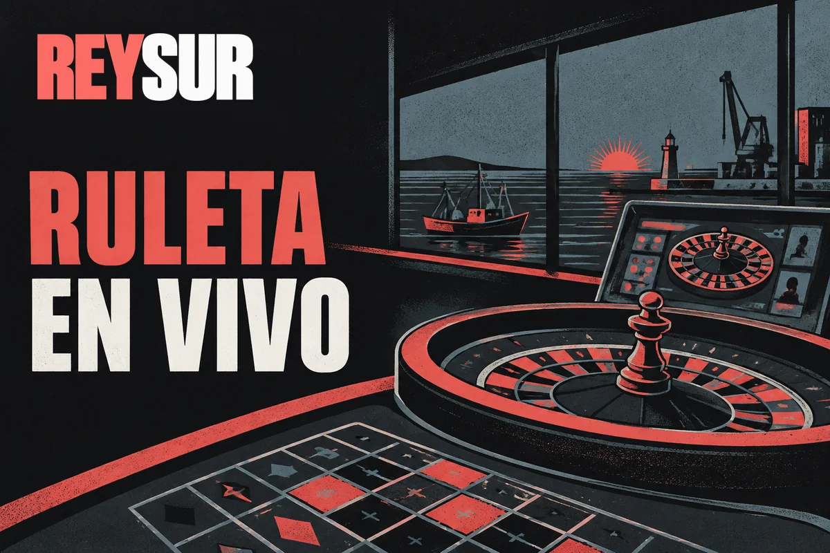 Ruleta con paño numerado y pantalla de crupier en vivo