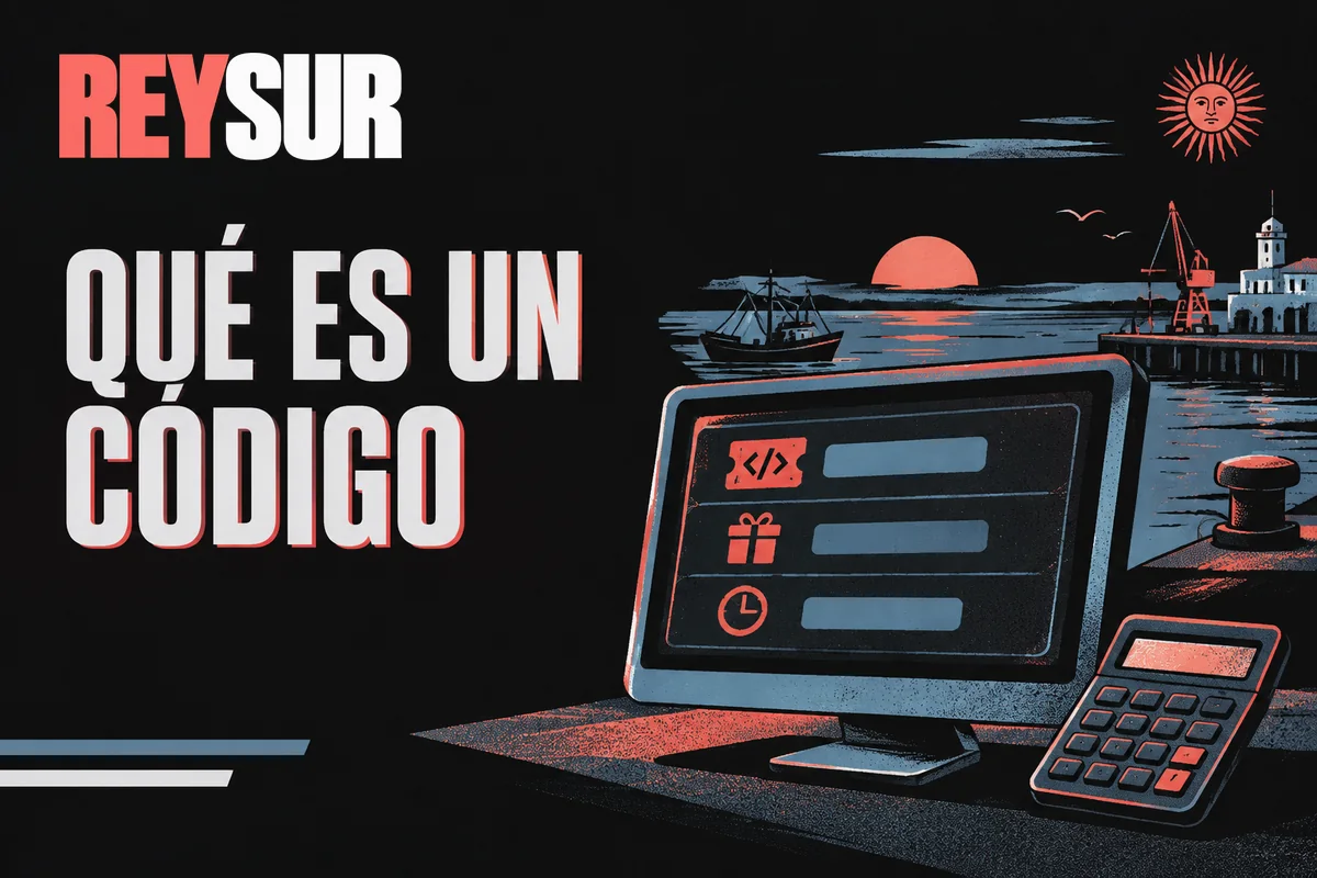 Pantalla con código, beneficio y requisito de apuesta