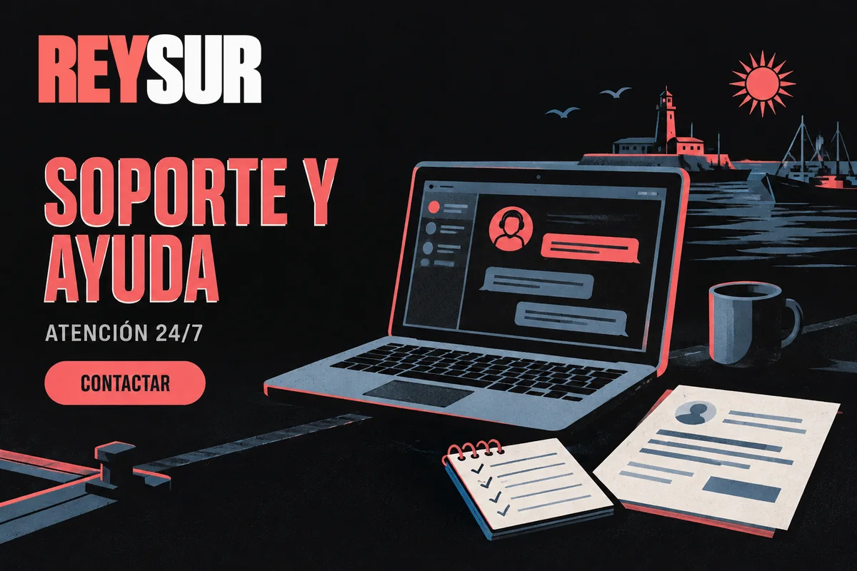 Chat de soporte abierto junto a comprobante con datos ocultos