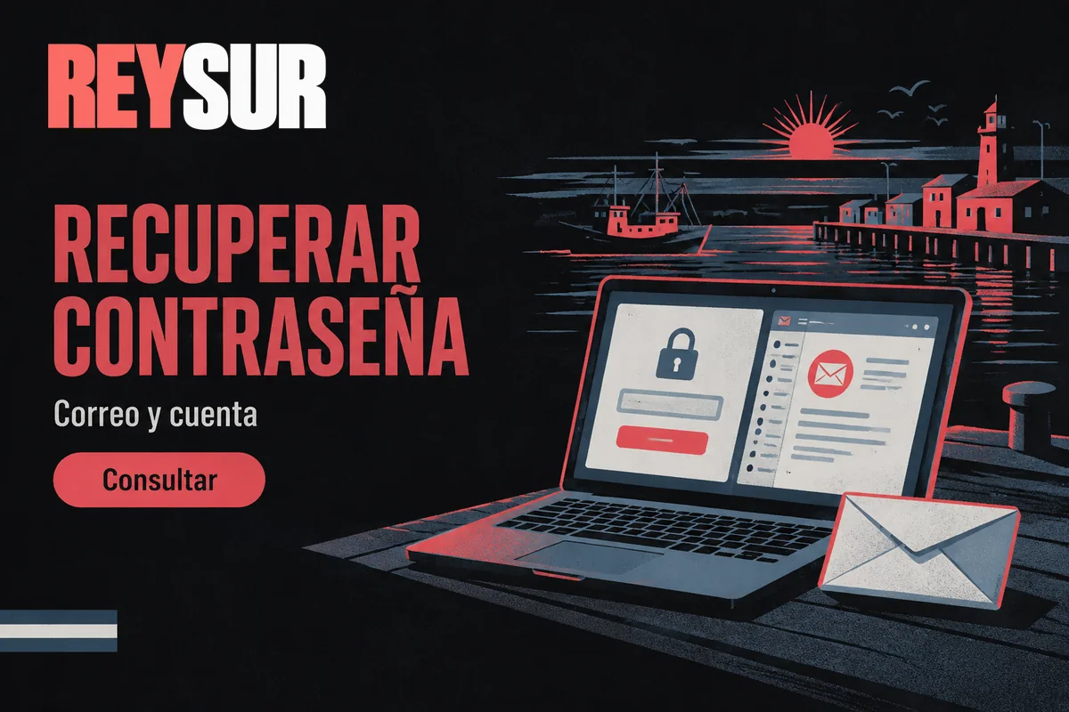 Pantalla muestra recuperación de clave y correo simulado