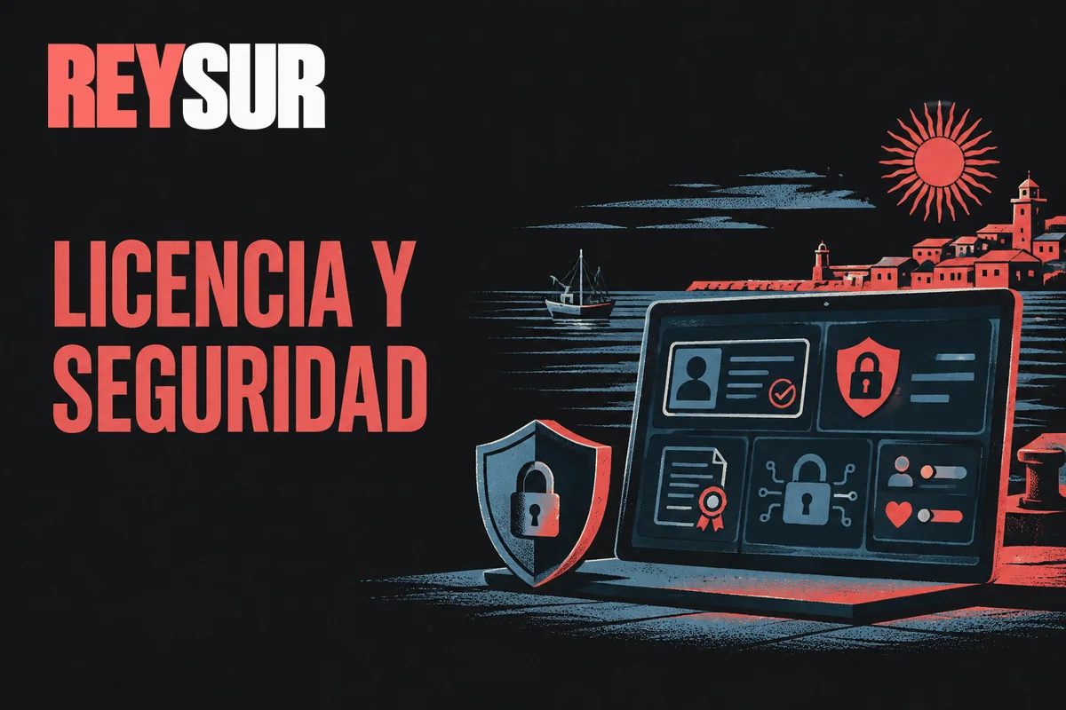 Panel muestra licencia, verificación y controles de seguridad