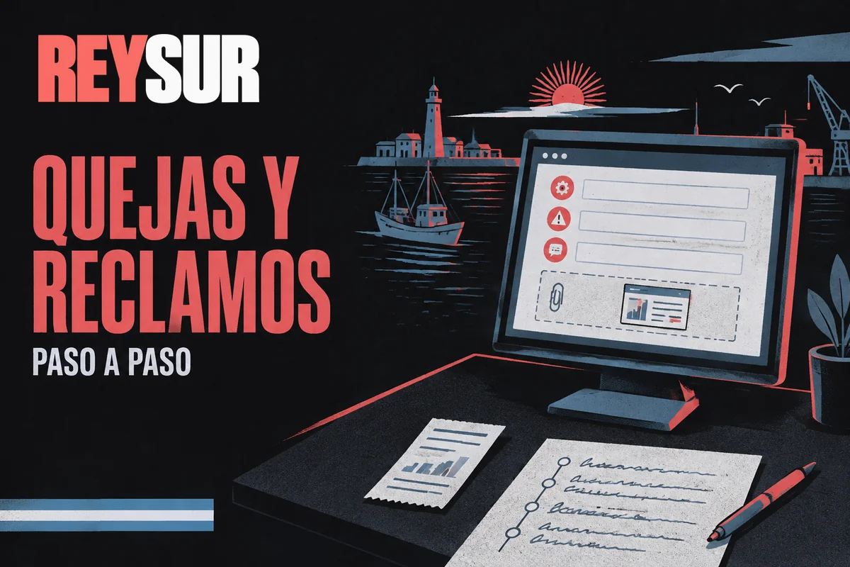 Formulario de reclamo con comprobante y registro del incidente.