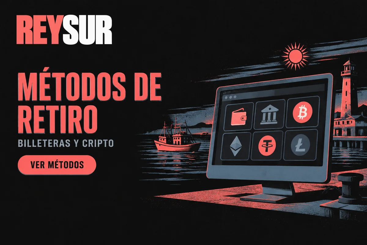 Pantalla con opciones de billetera, banco y criptomonedas