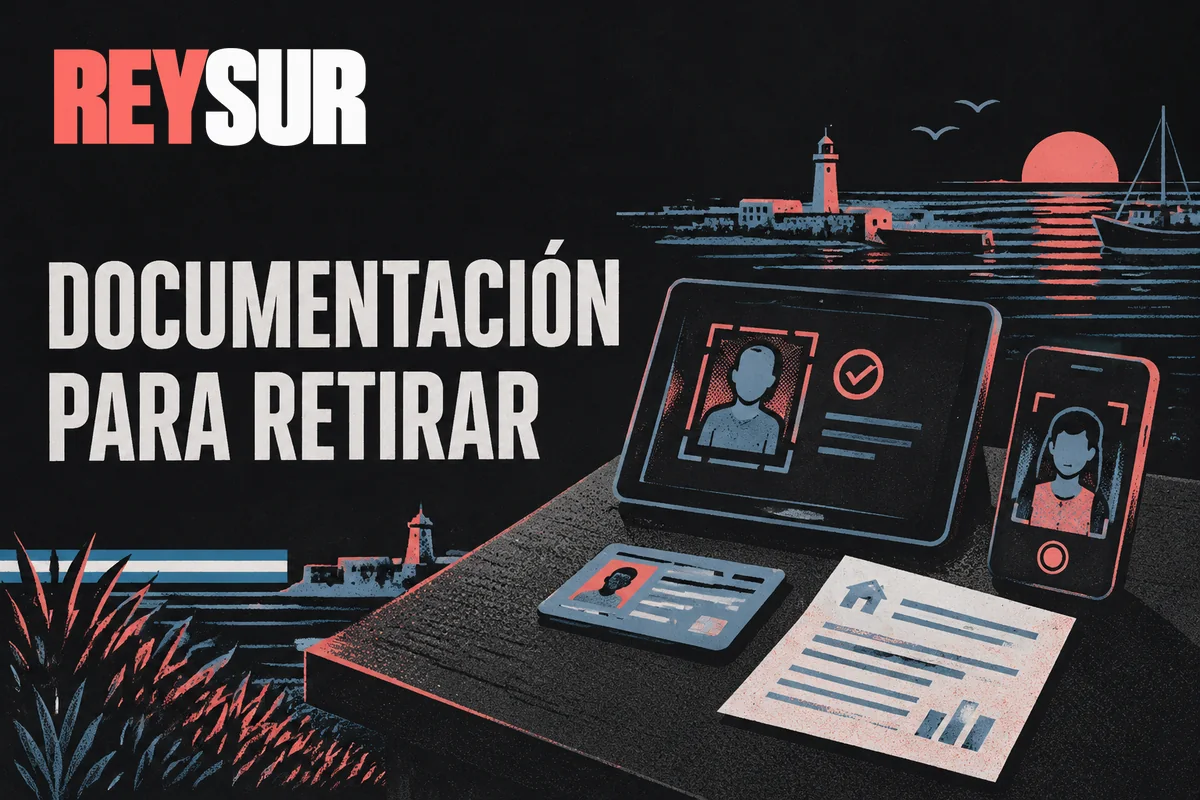 Documentos y celular junto a una verificación de identidad