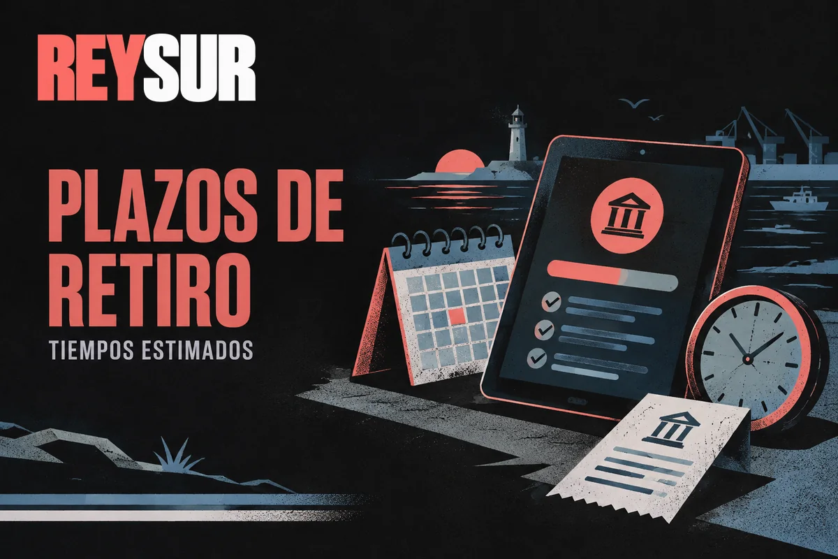 Tablet con estado de retiro, calendario y comprobante